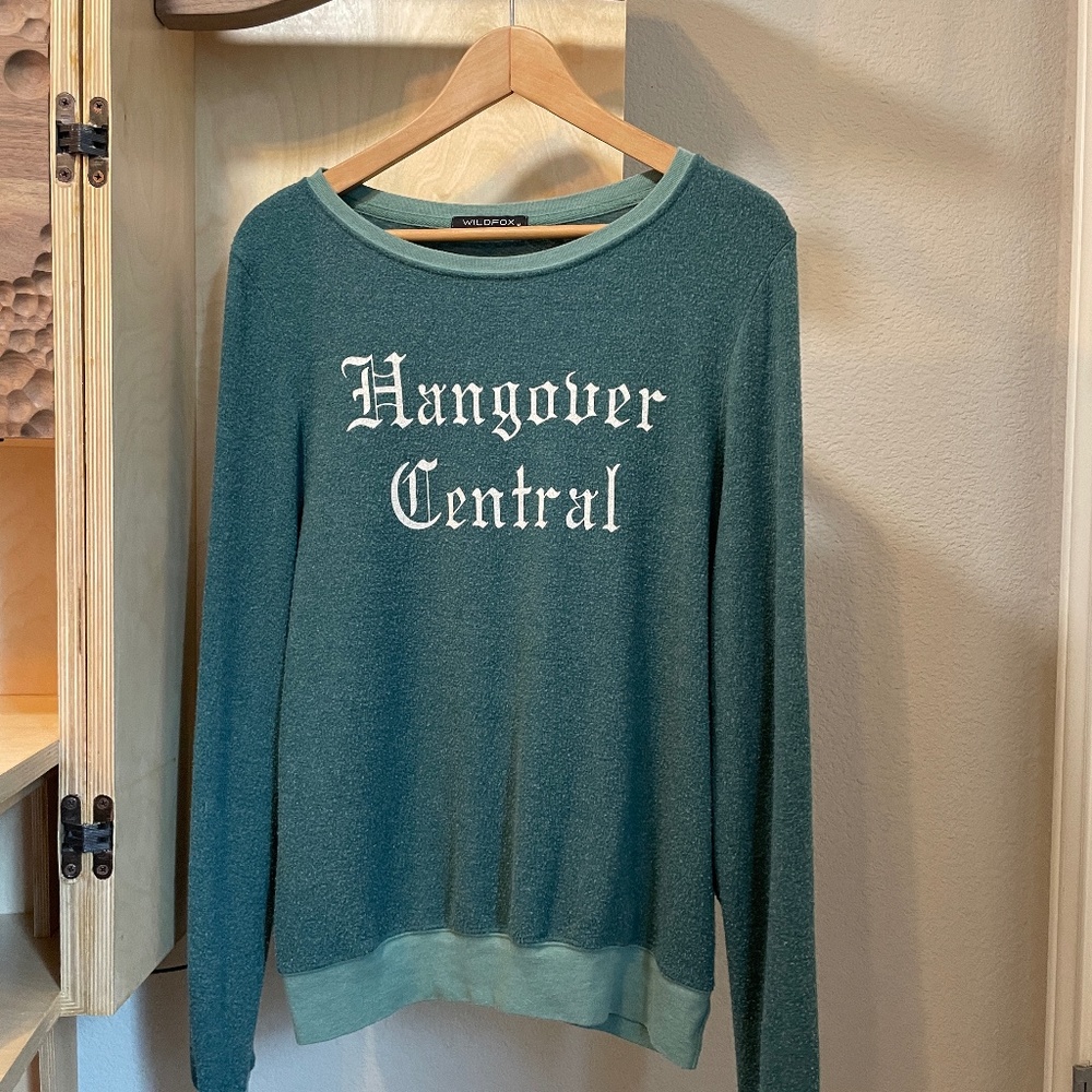 Wildfox Hangover Central BBJ Jumper Pullover Soft Sweatshirt Top MEDIUM